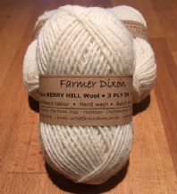 Wool: 50g ball Kerry Hill 3-ply