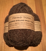Wool: 50g ball Coloured Ryeland Aran