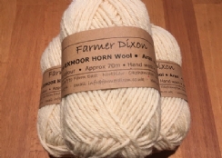 Wool: 50g ball Exmoor Horn Aran