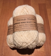 Wool: 50g ball Exmoor Horn Aran